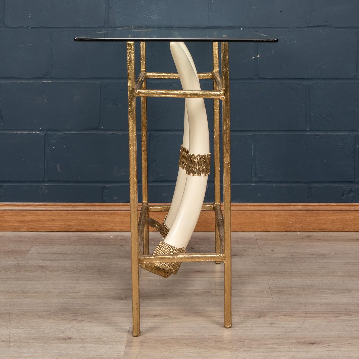 20th Century French Resin Tusks Console Table by Henri Fernandez, c.1970 In Good Condition For Sale In Royal Tunbridge Wells, Kent