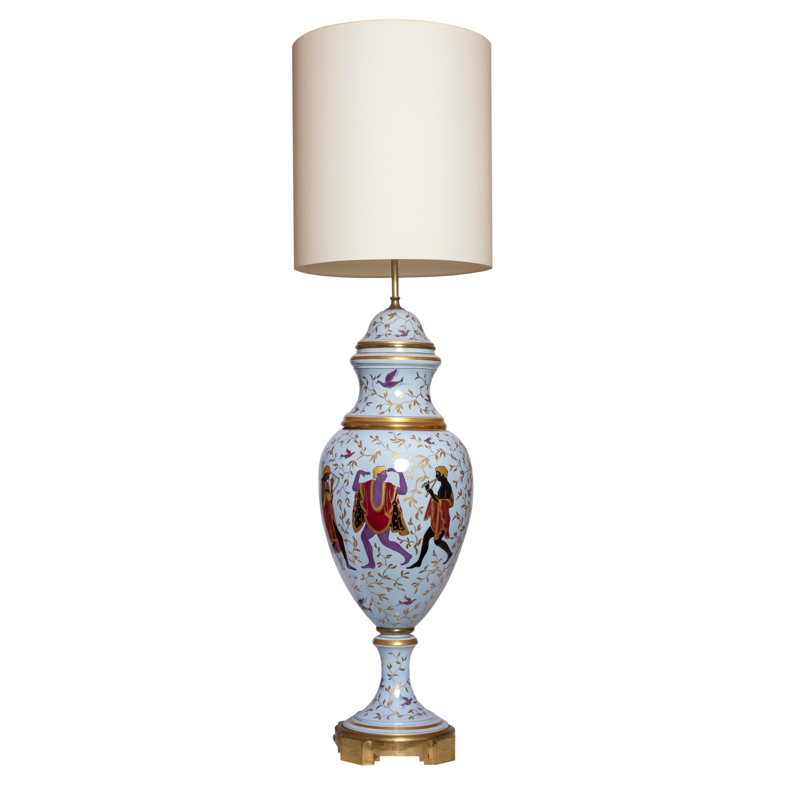 20th Century French Continental Sevres Vase Mounted as a Table Lamp For Sale