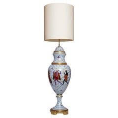 Vase de Sèvres continental français du XXe siècle monté en lampe de bureau