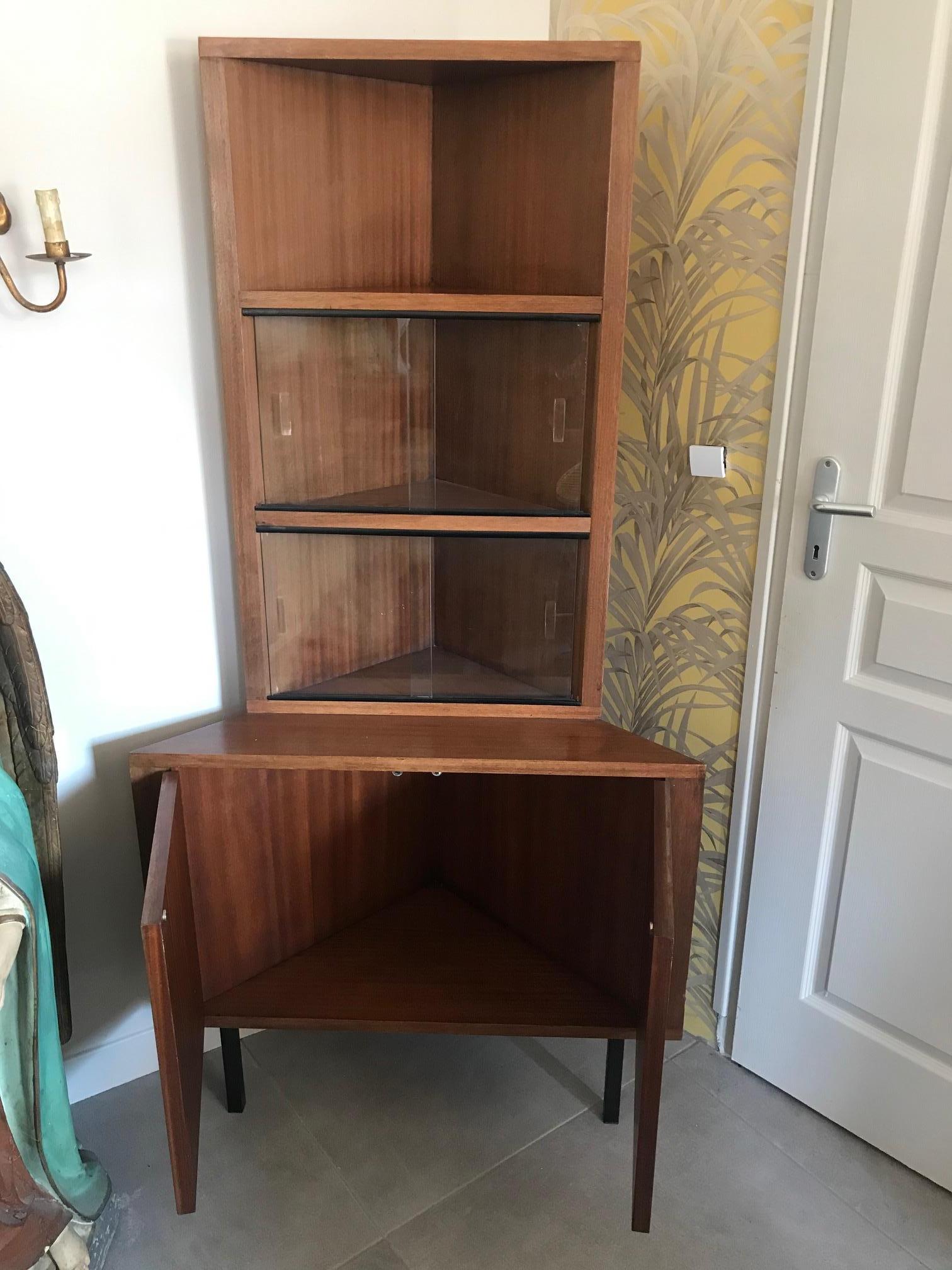 20th Century French Corner Cabinet, 1960s 10