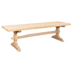 20th Century French Country Bleached Oak Dining Table