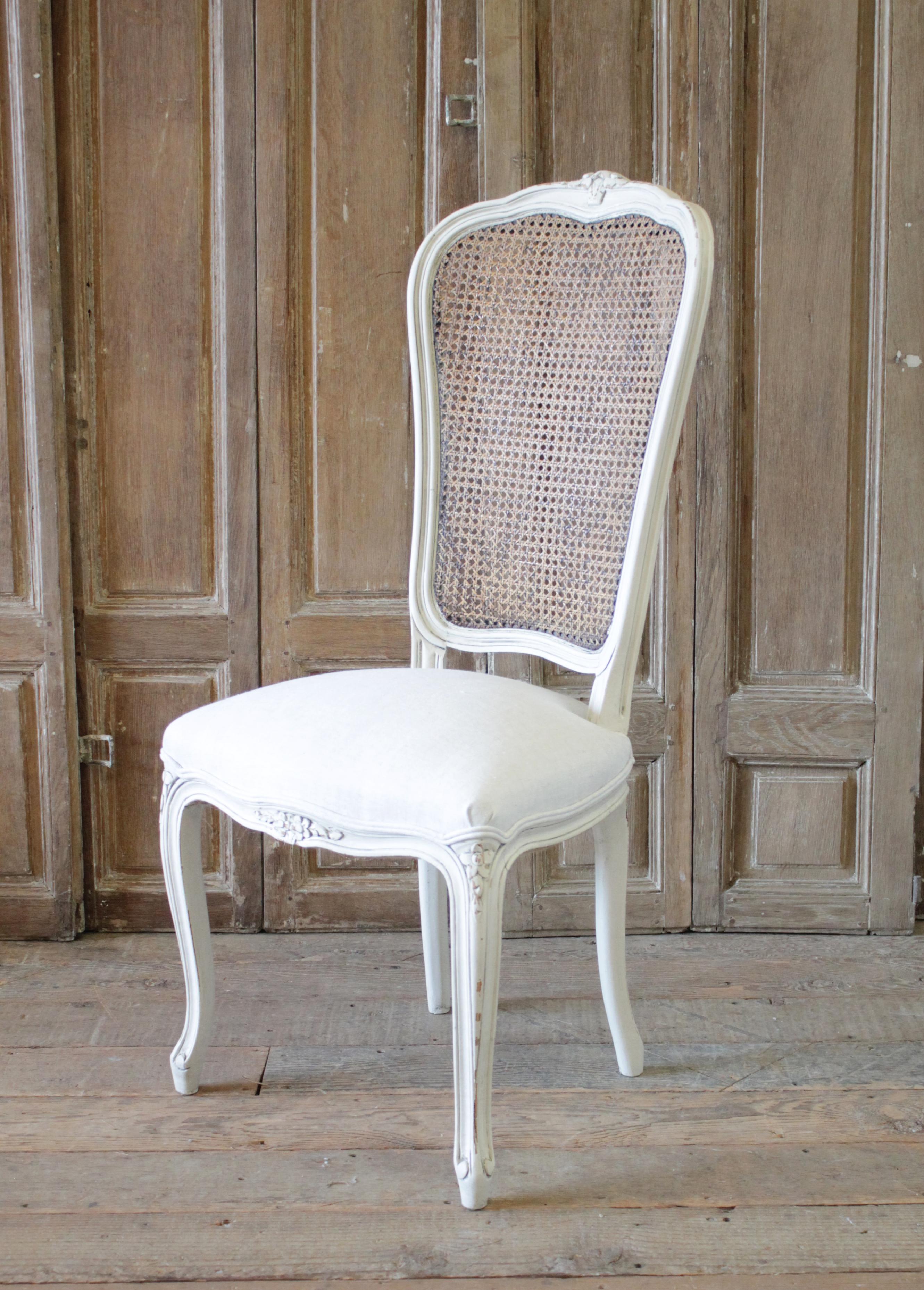 20th Century French Country Style Cane Back Accent Chair 2