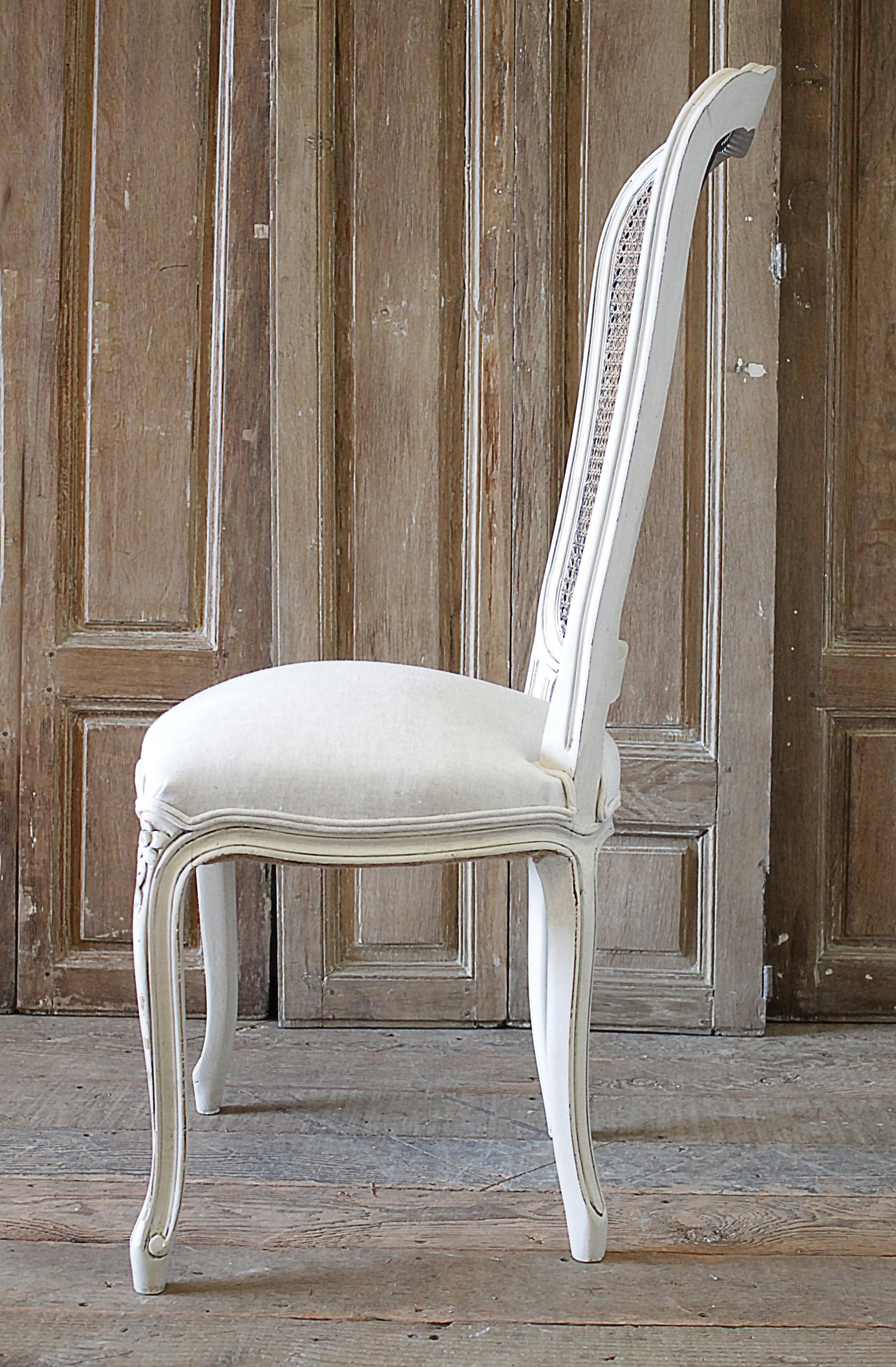 20th Century French Country Style Cane Back Accent Chair 3
