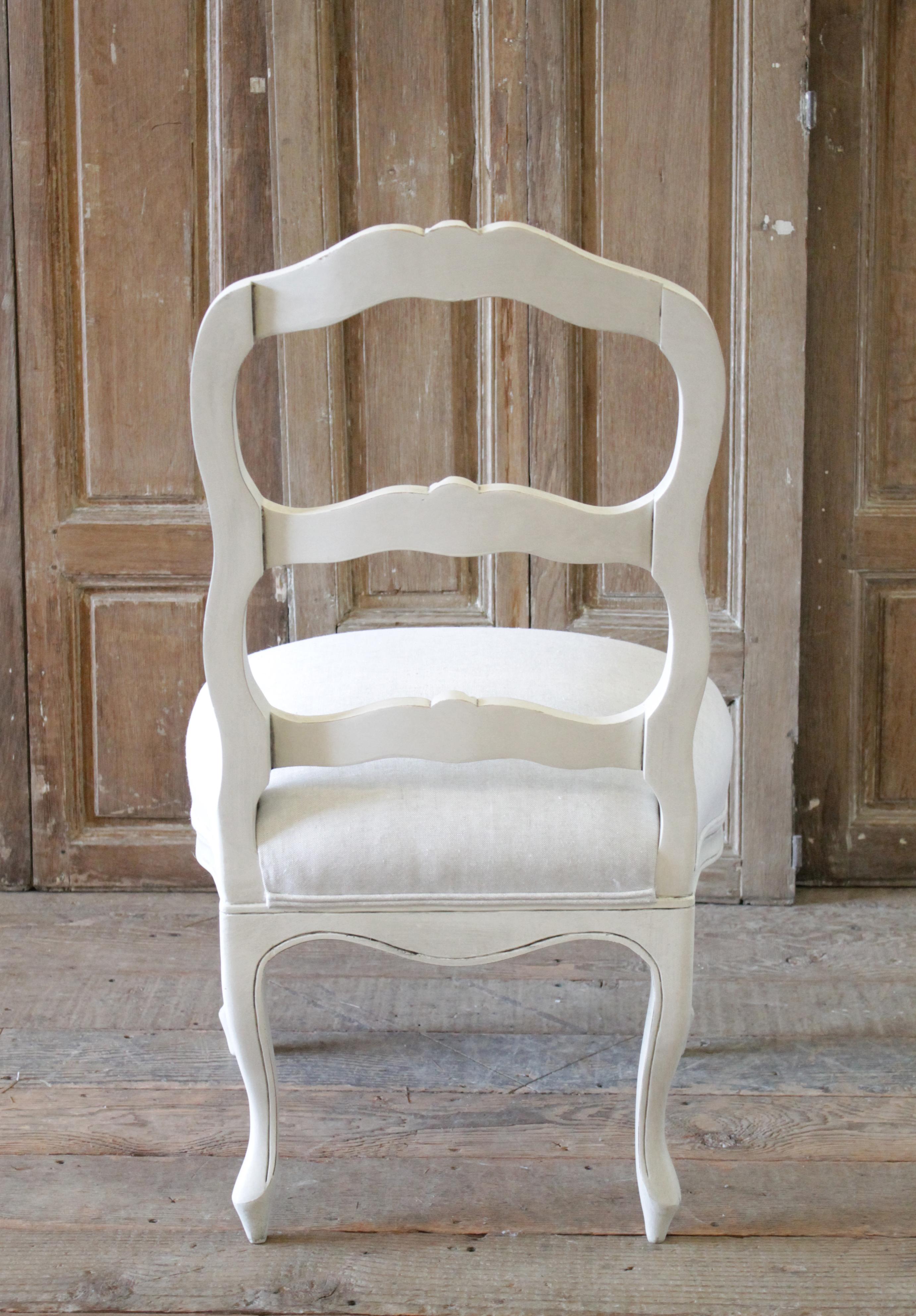 20th Century French Country Style Ladder Back Accent Chair 4