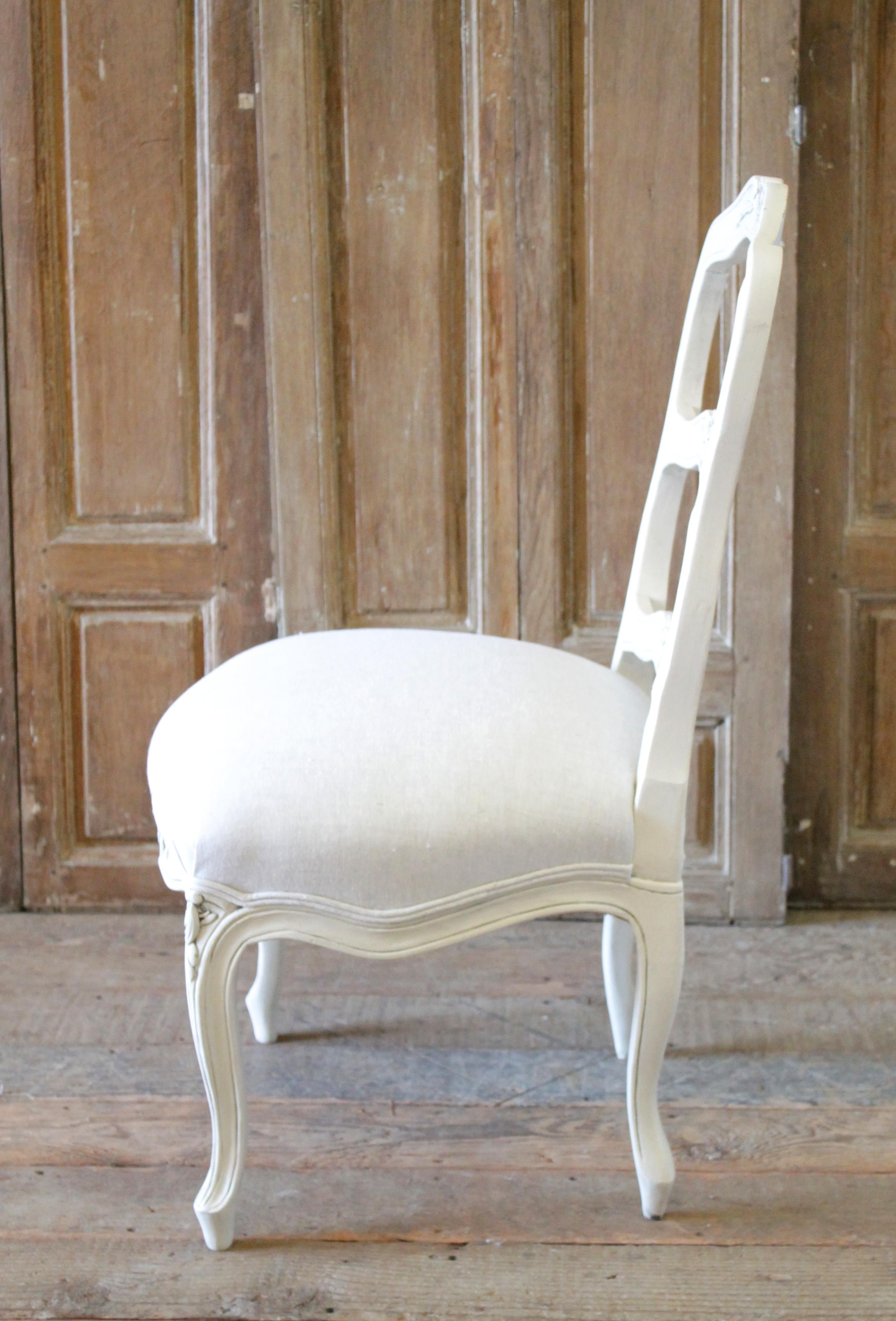 20th Century French Country Style Ladder Back Accent Chair 2