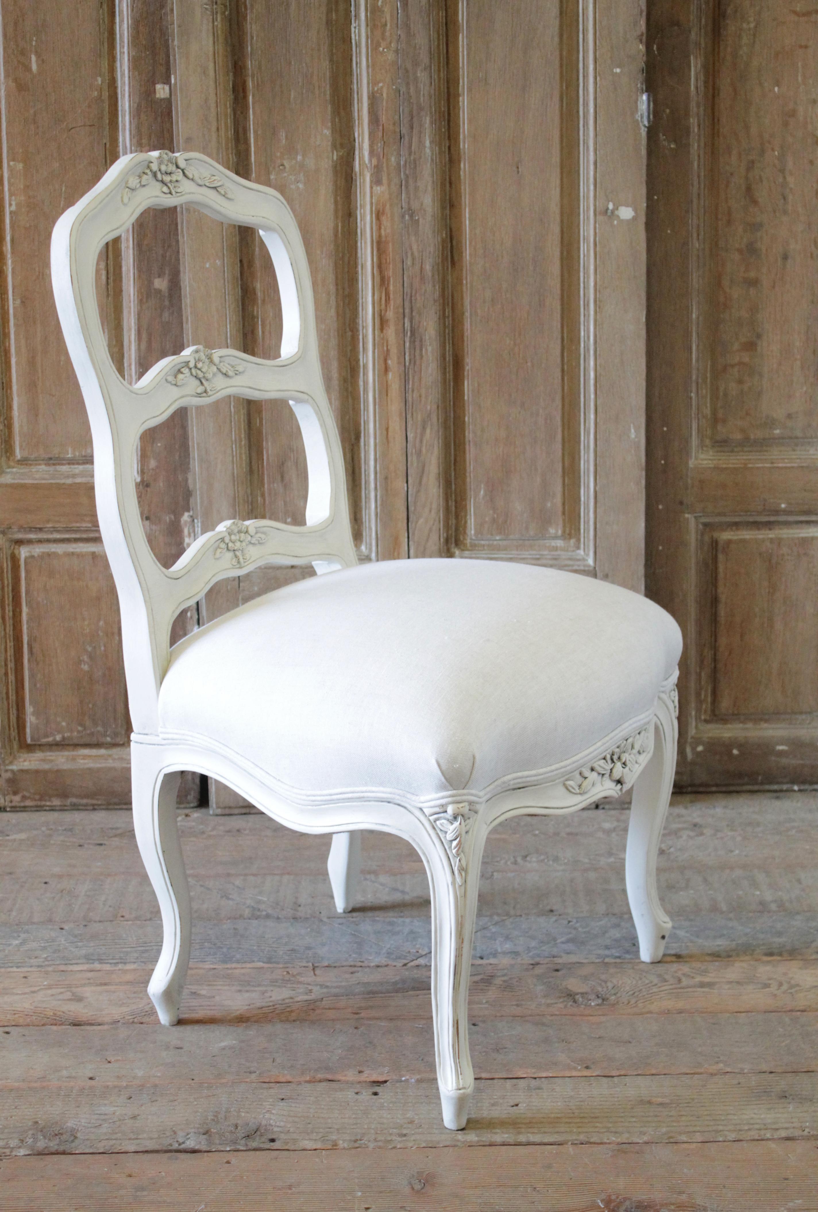20th Century French Country Style Ladder Back Accent Chair 3