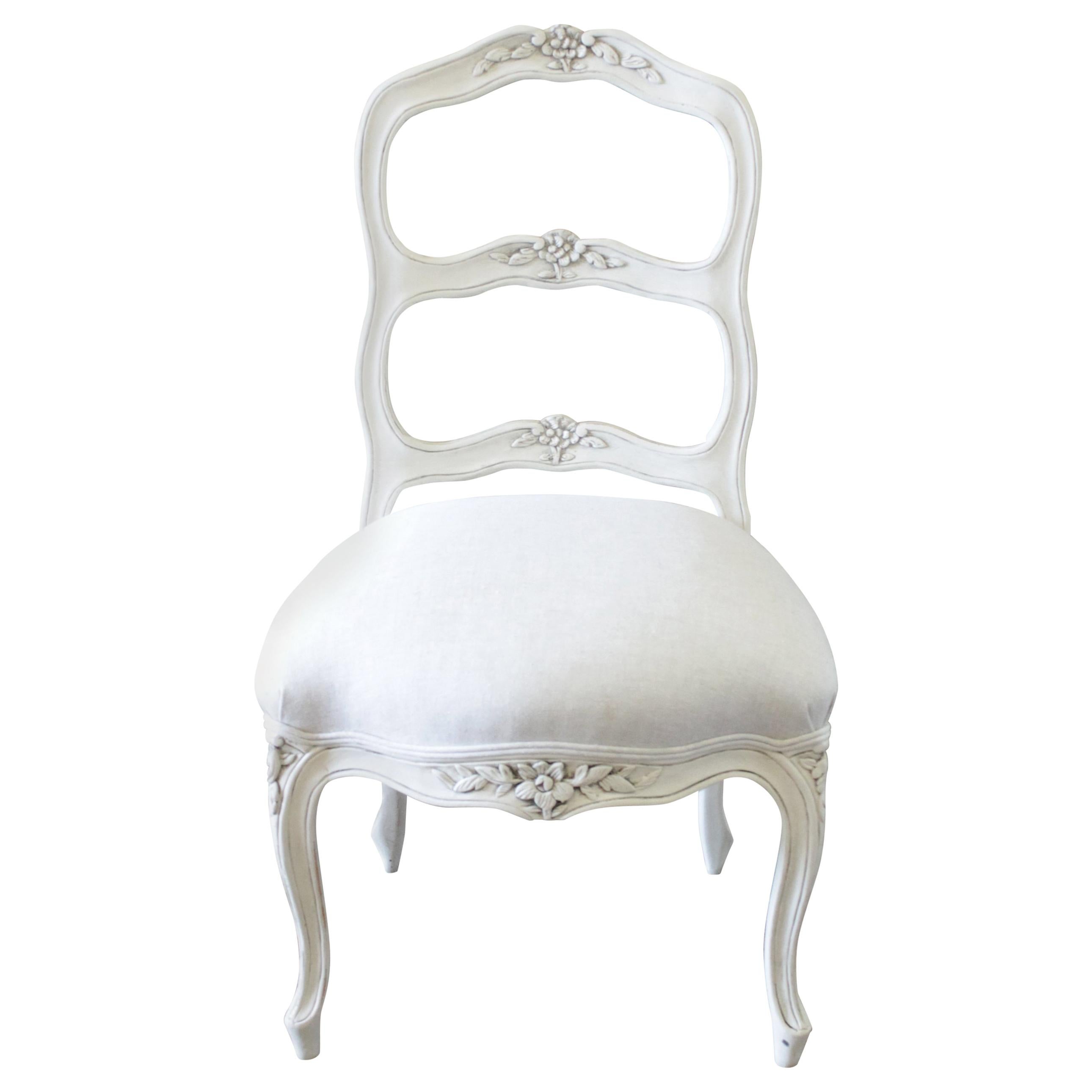 20th Century French Country Style Ladder Back Accent Chair