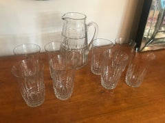 Französisches Baccarat-Set Karaffen und Gläser aus Kristall des 20. Jahrhunderts, 1940er Jahre