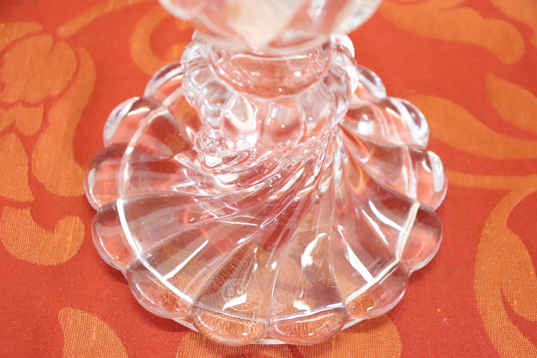 20th Century French Crystal Candlestick by Baccarat at 1stDibs
