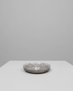 20th Century French Crystal Serving Dish On Silver Base