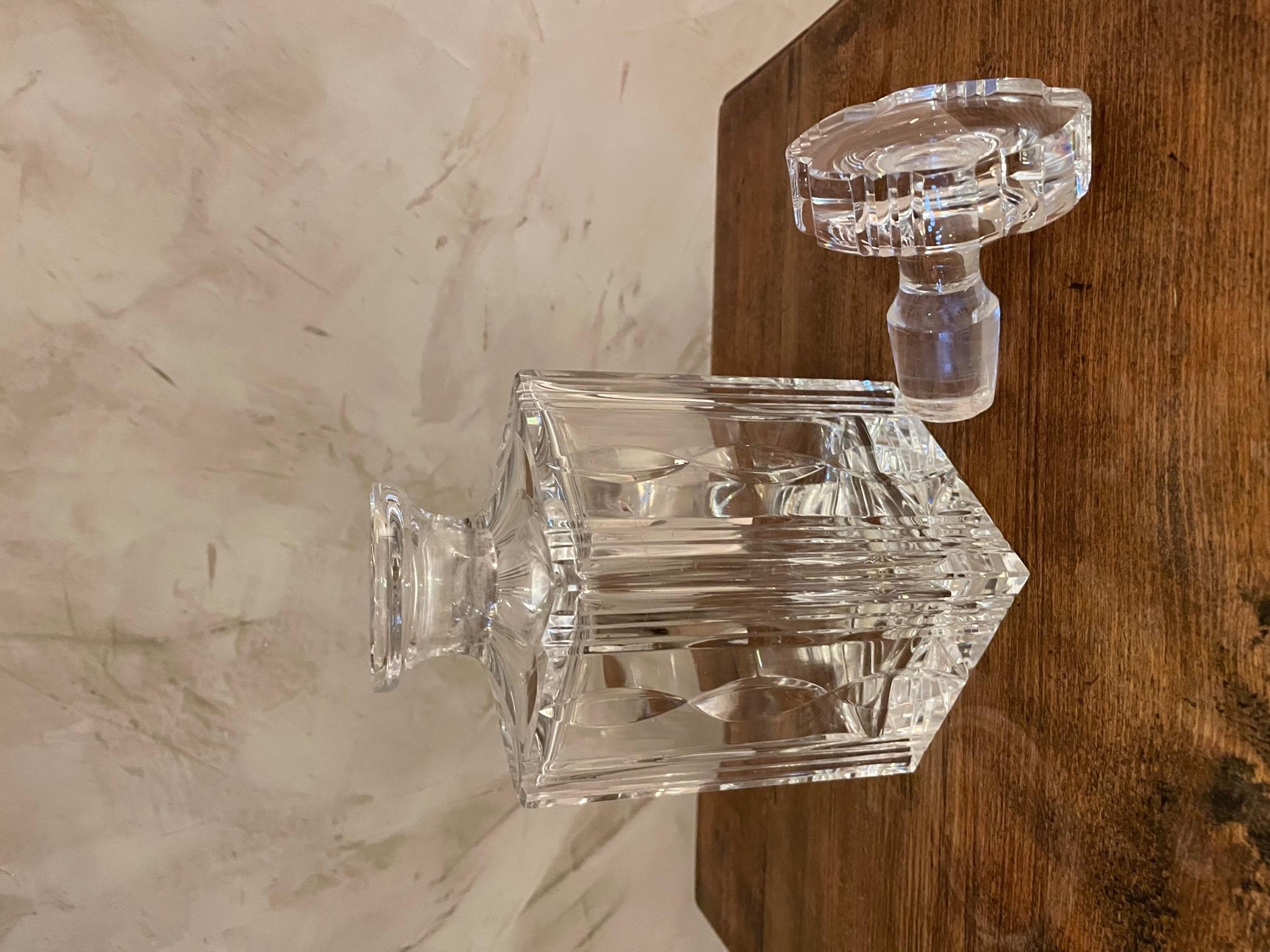 Cristal 20e siècle, Carafe à whisky en cristal français, années 1950 en vente