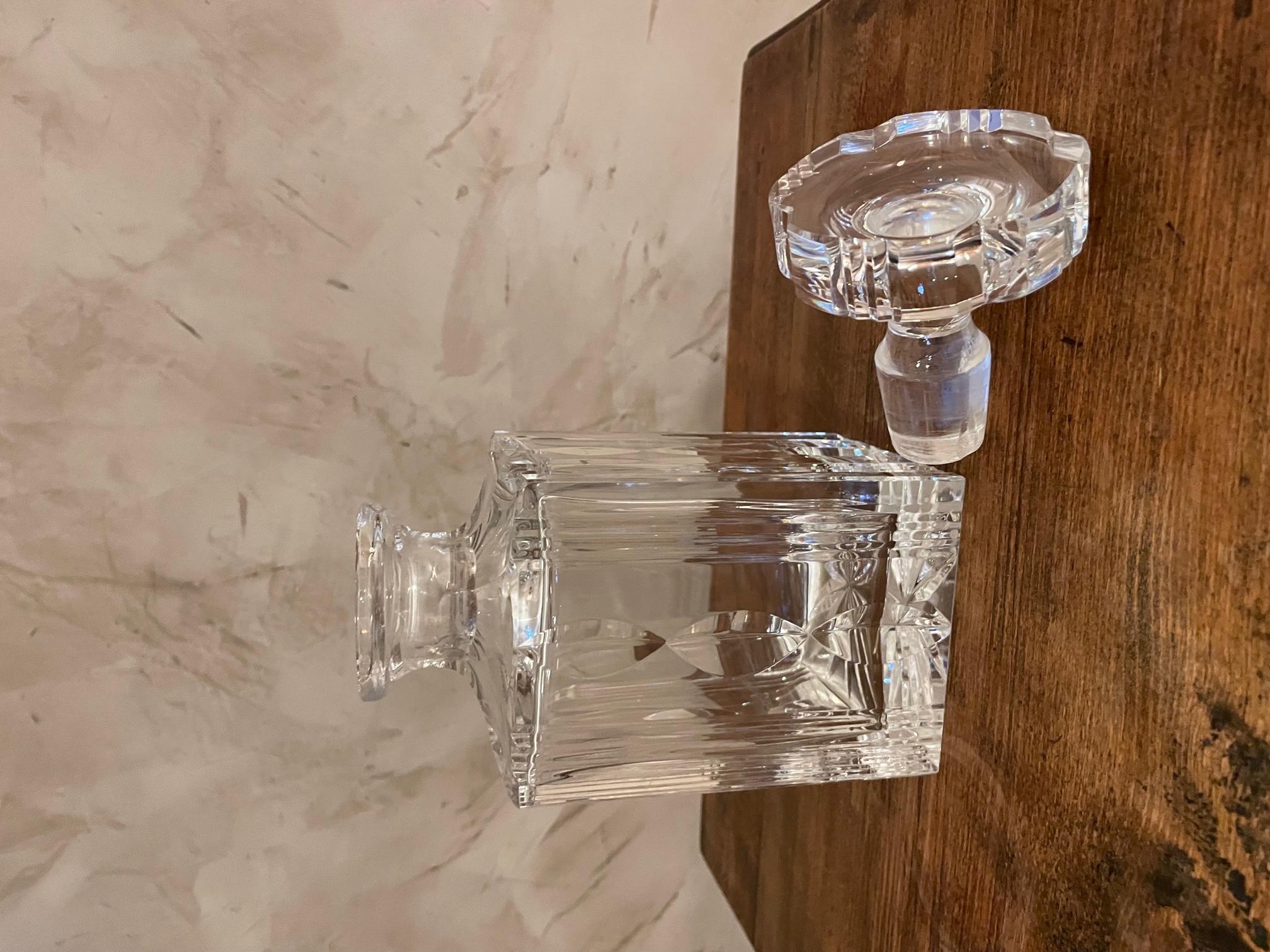 20e siècle, Carafe à whisky en cristal français, années 1950 en vente 1