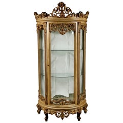 20th Century French Curved-Feet Vitrine