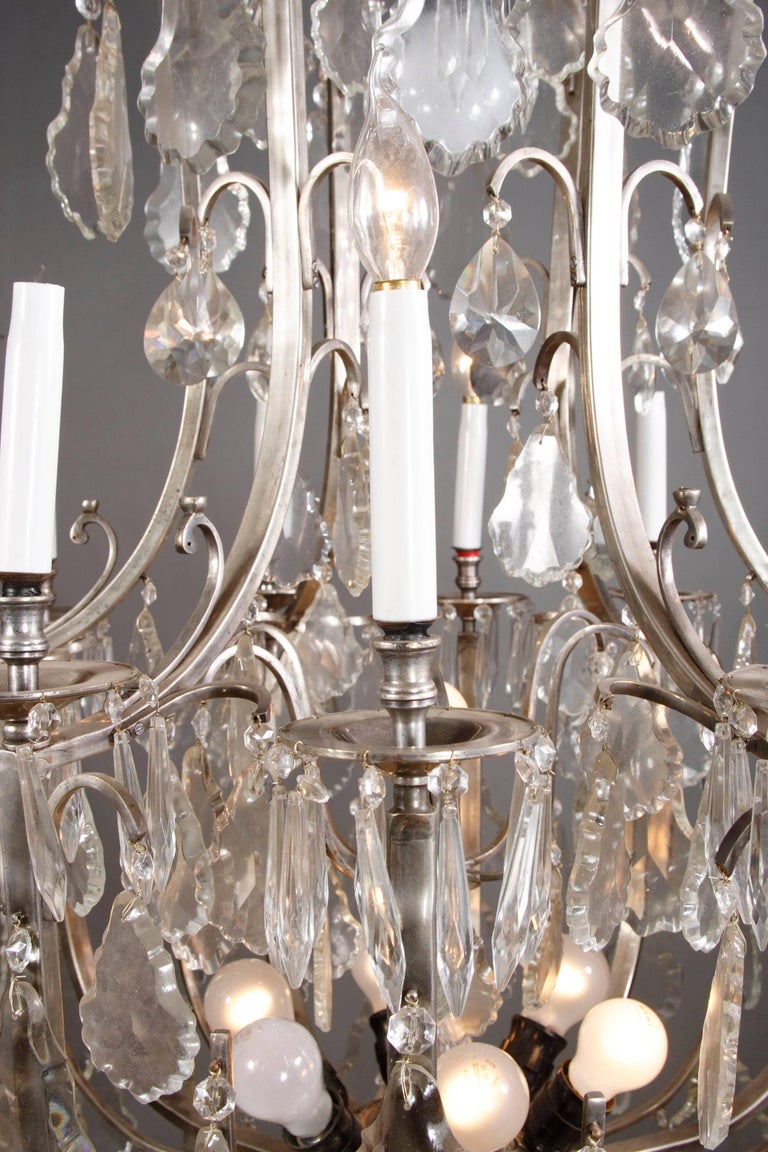 20th Century French Curved light arms Chandelier For Sale at 1stDibs