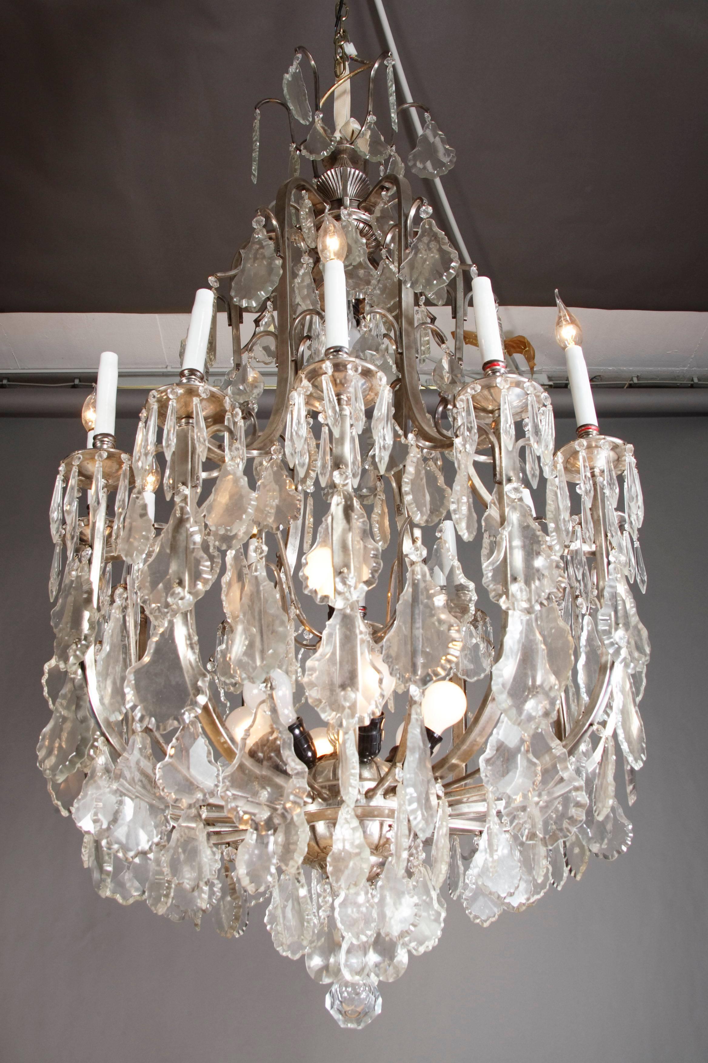 smoked curve french chandelier
