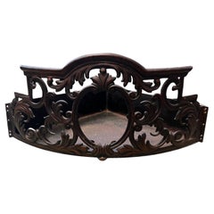 20th Century French Delicately Handmade Metal Corner Shelf Decorated with Leaves