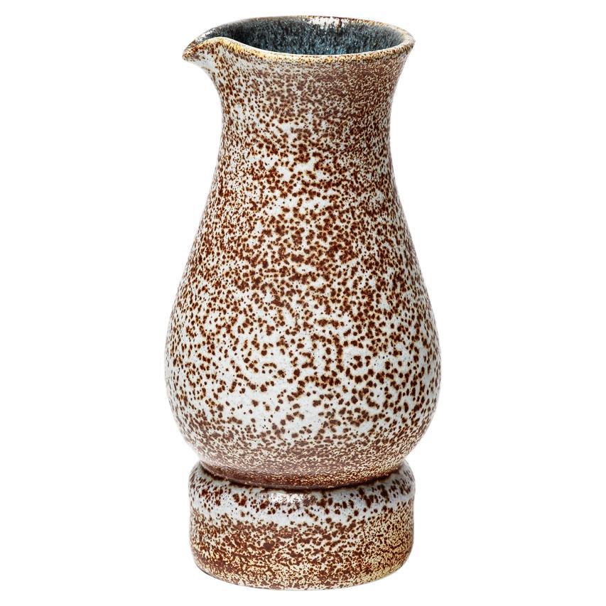 Vase ou pichet en céramique colorée au design français du 20e siècle par Accolay 1960