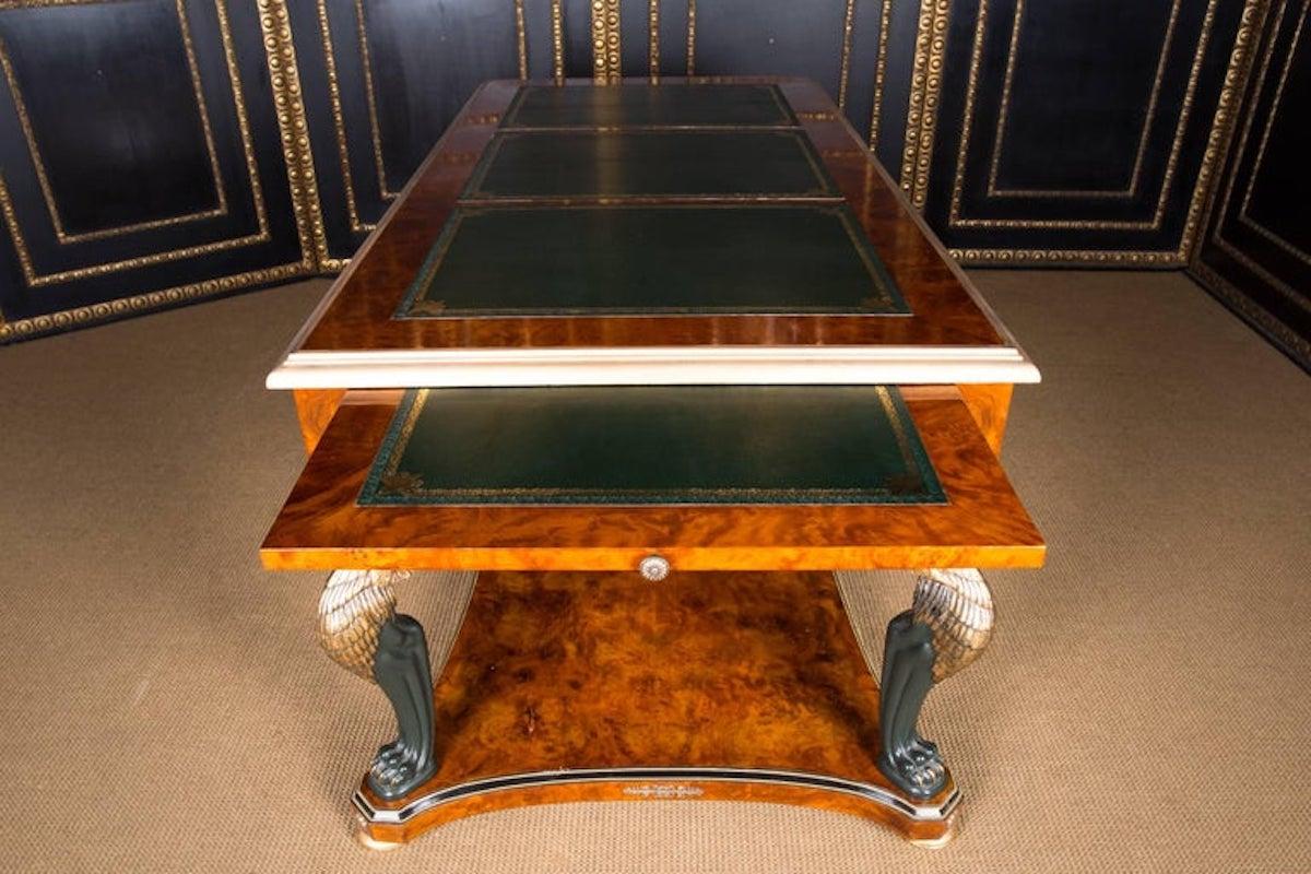 Französischer Schreibtisch oder Bureau-Teller des 20. Jahrhunderts mit Löwen im antiken Empire-Stil im Angebot 5