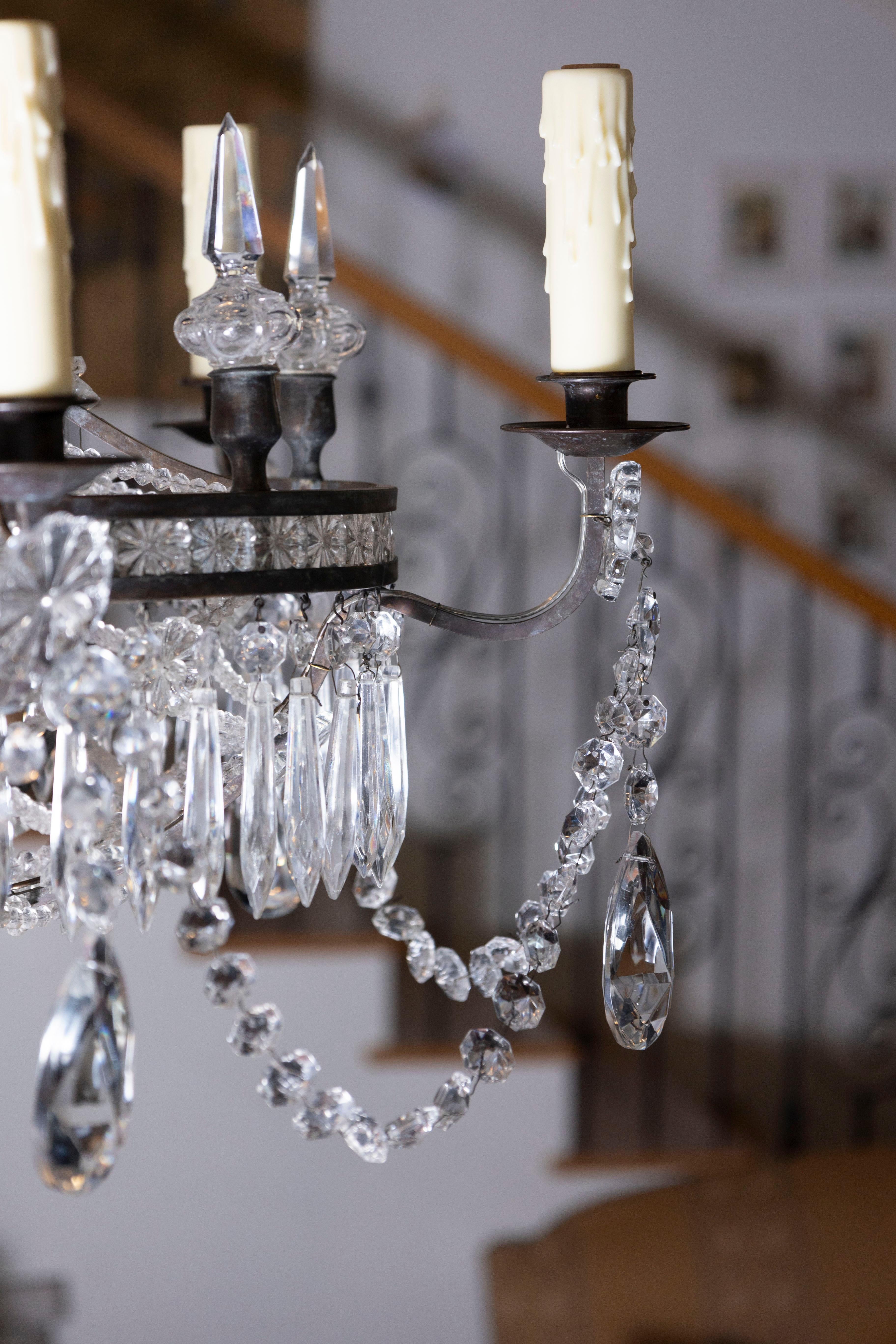 Lustre en cristal de style Directoire français du 20e siècle en vente 4