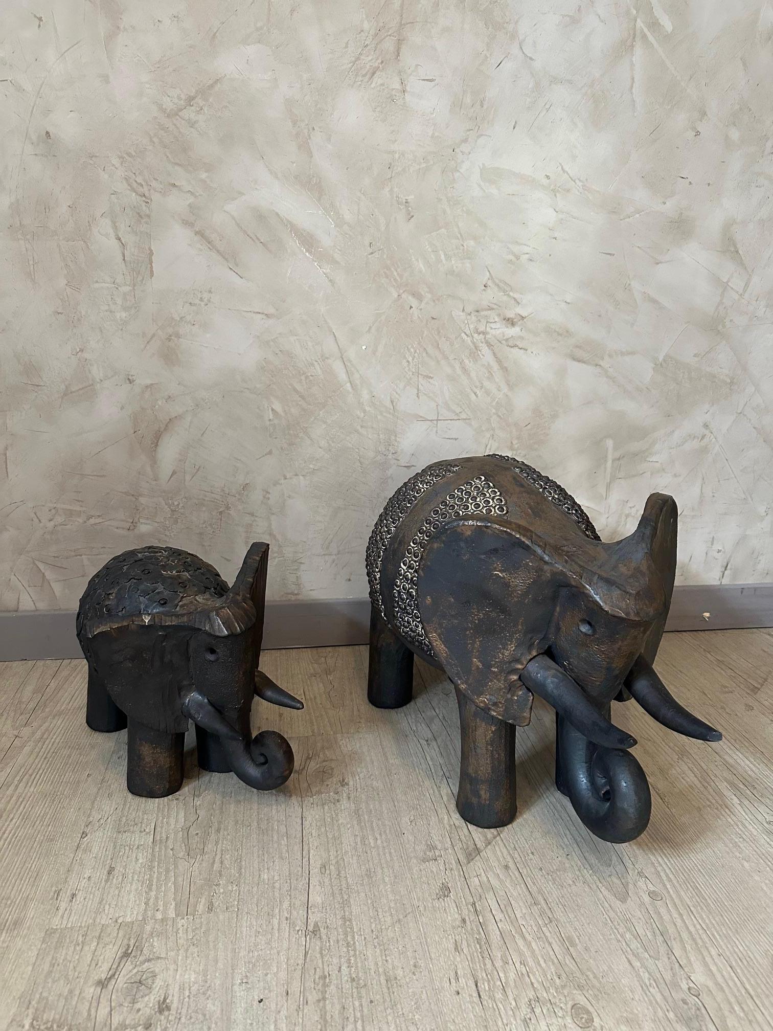 20th century French Dominique Pouchain Ceramic Elephant For Sale 12