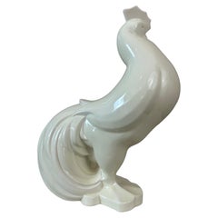 20th century French Earthenware Jacques Adnet Rooster Sculpture, 1930s