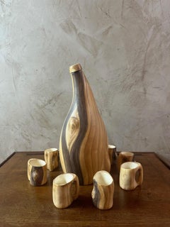 20th century French Earthenware Vallauris Liquor set, 1970s