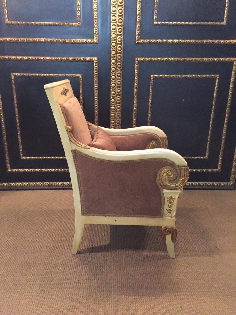 Salon Empire français du 20ème siècle en améthyste avec deux fauteuils Bon état - En vente à Berlin, DE