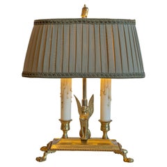 20th Century French Empire-Style Bouillotte Lamp with Sphinx Motif