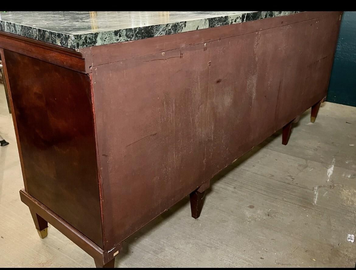 20th Century French Empire Style Enfilade w/ Verde Marble Top 9