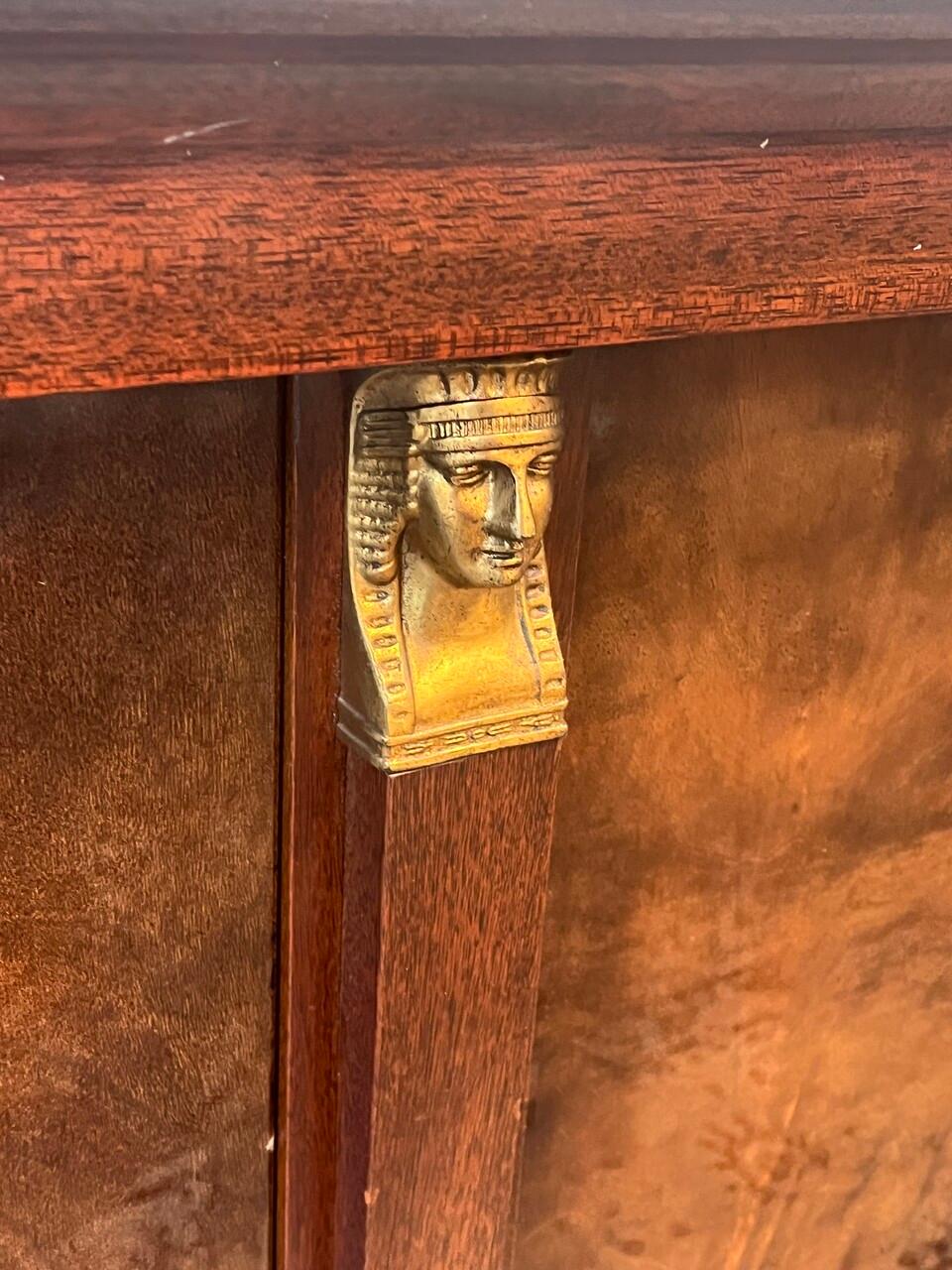 20th Century French Empire Style Enfilade w/ Verde Marble Top In Good Condition In Houston, TX