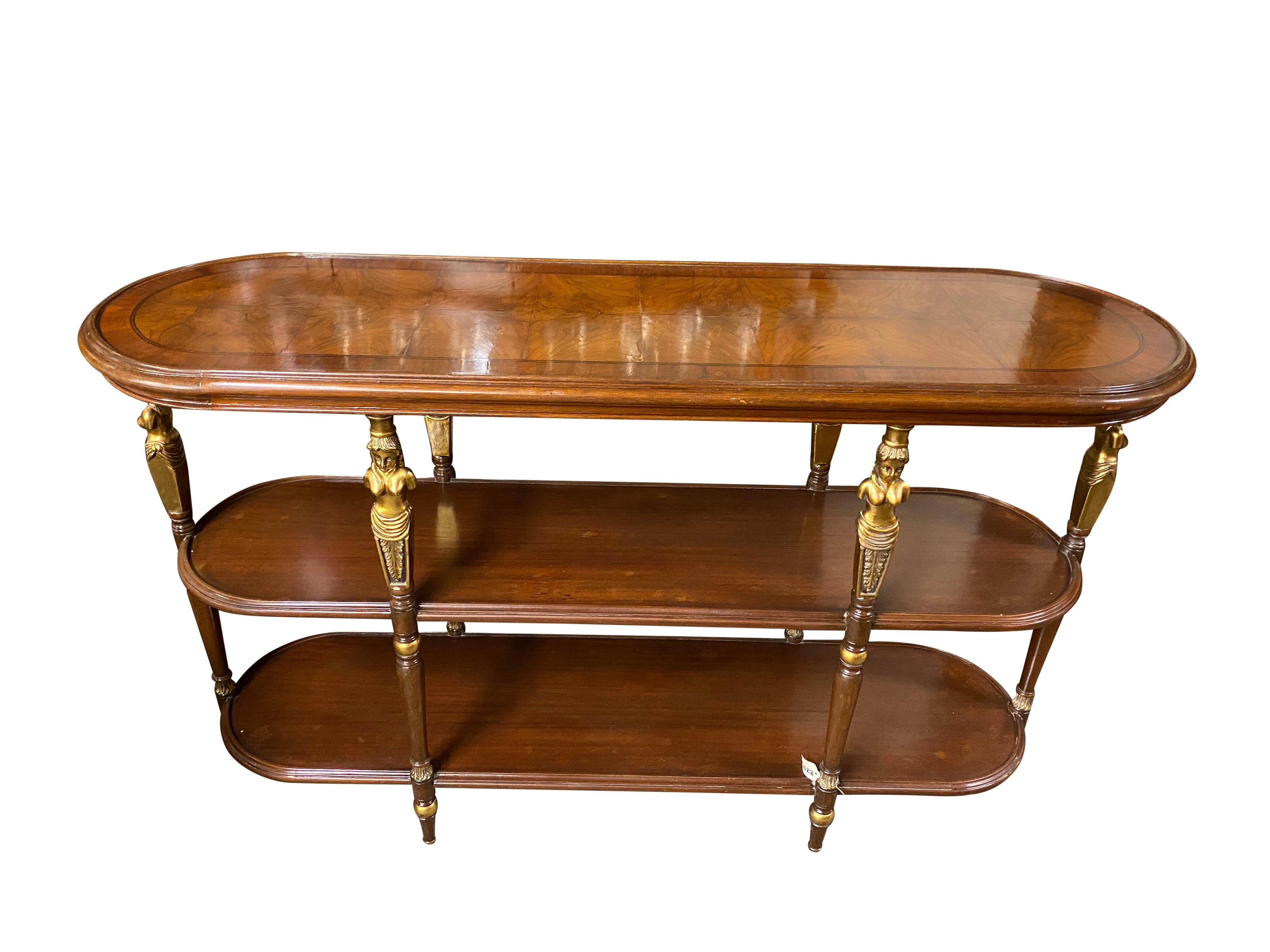 20th Century French Empire Style Open Bookcase/Etagere Tiered Table For Sale 6