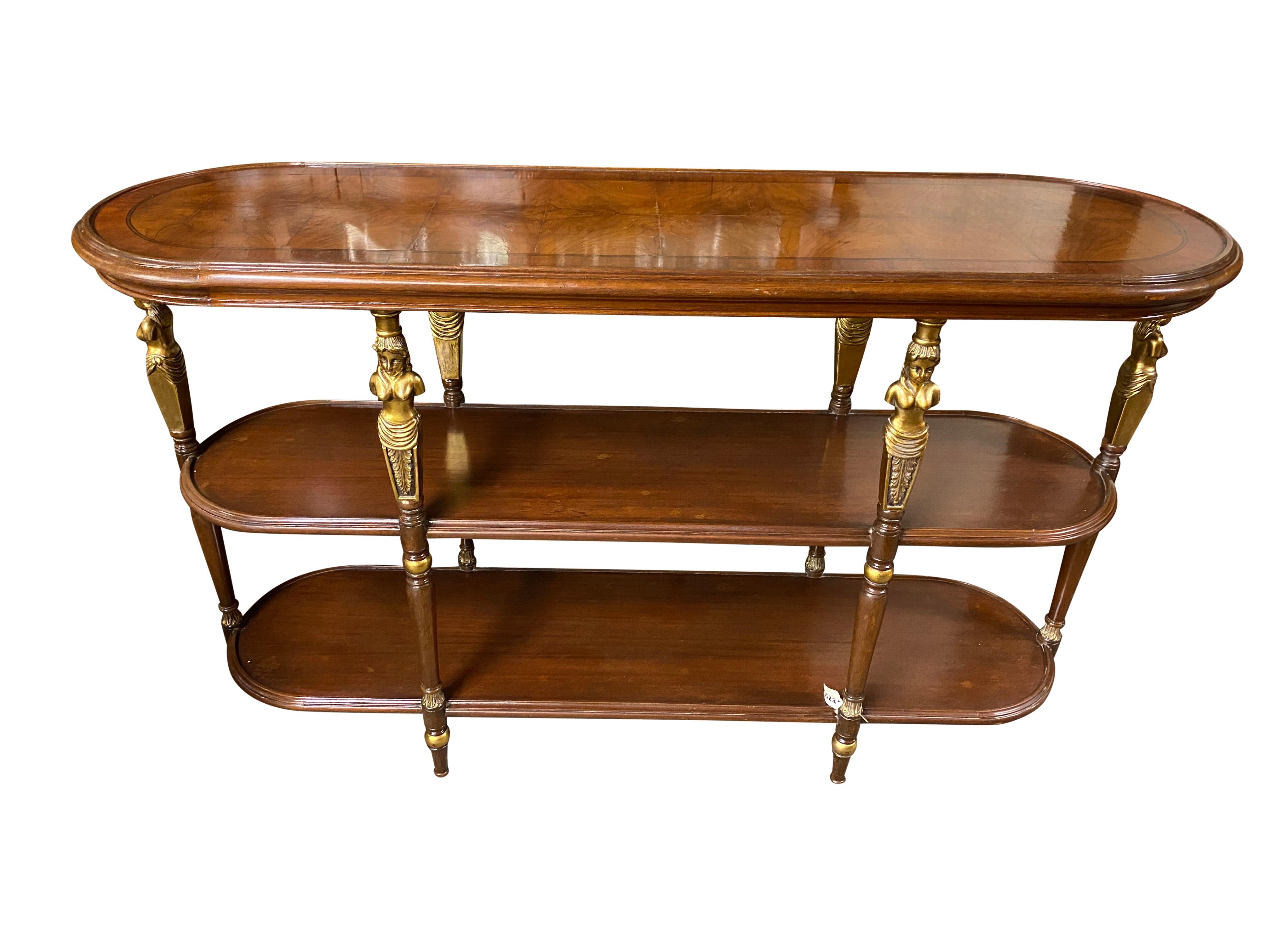 20th Century French Empire Style Open Bookcase/Etagere Tiered Table For Sale 7