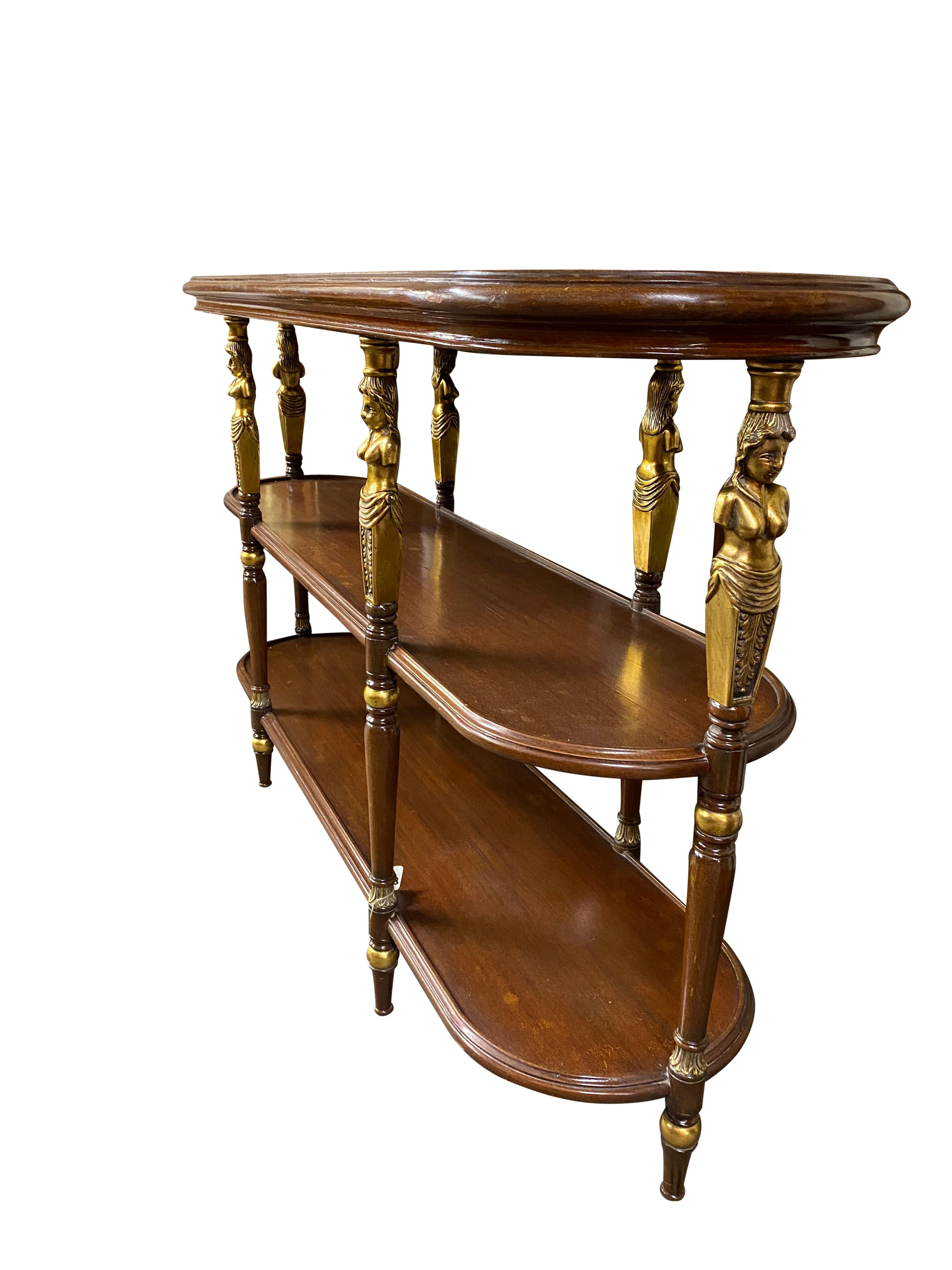 20th Century French Empire Style Open Bookcase/Etagere Tiered Table For Sale 10