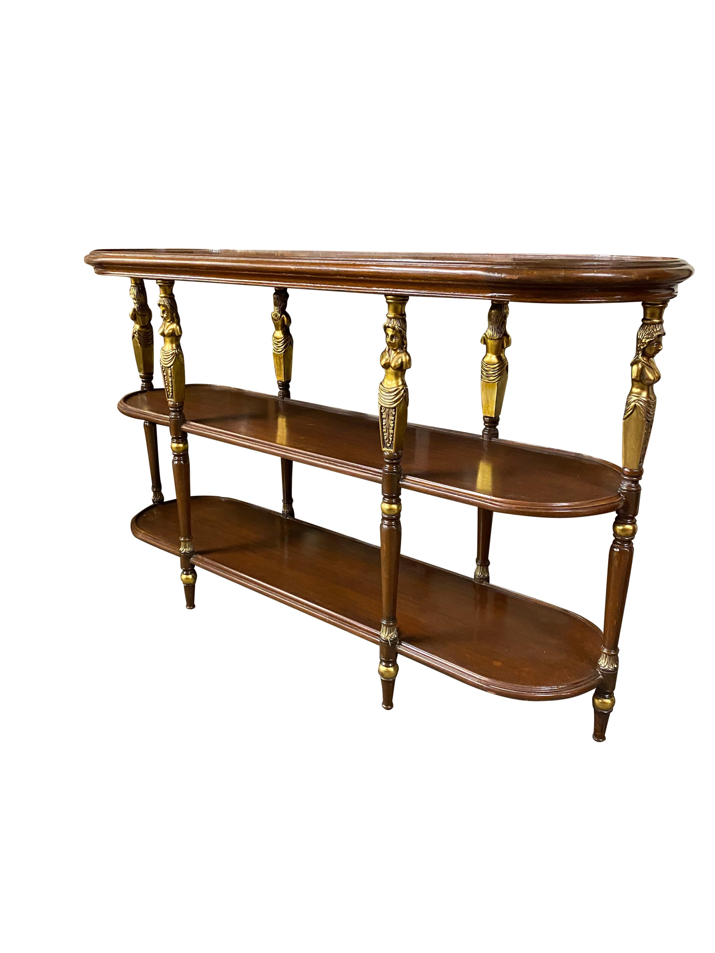 20th Century French Empire Style Open Bookcase/Etagere Tiered Table For Sale 11
