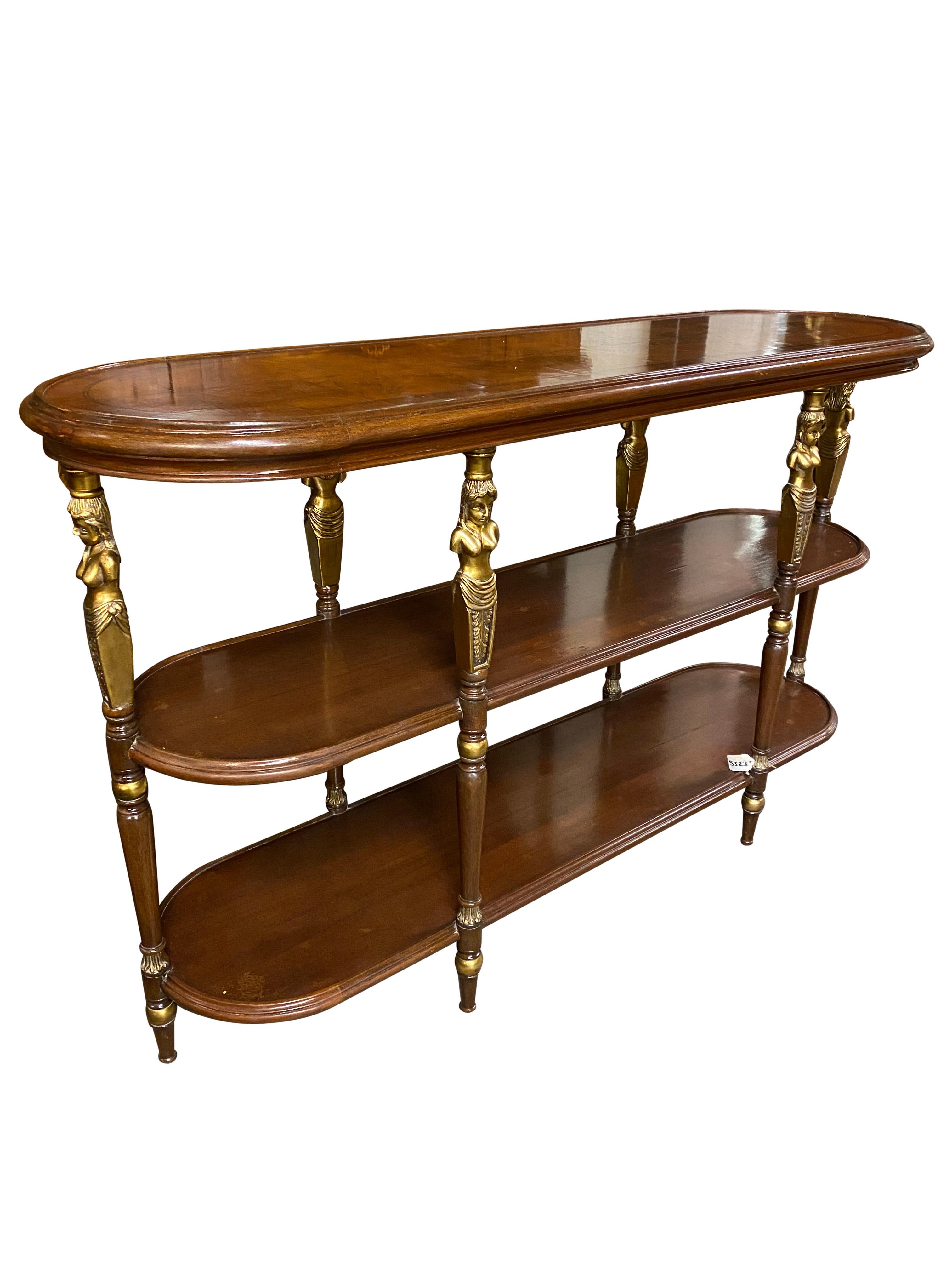 20th Century French Empire Style Open Bookcase/Etagere Tiered Table For Sale 12
