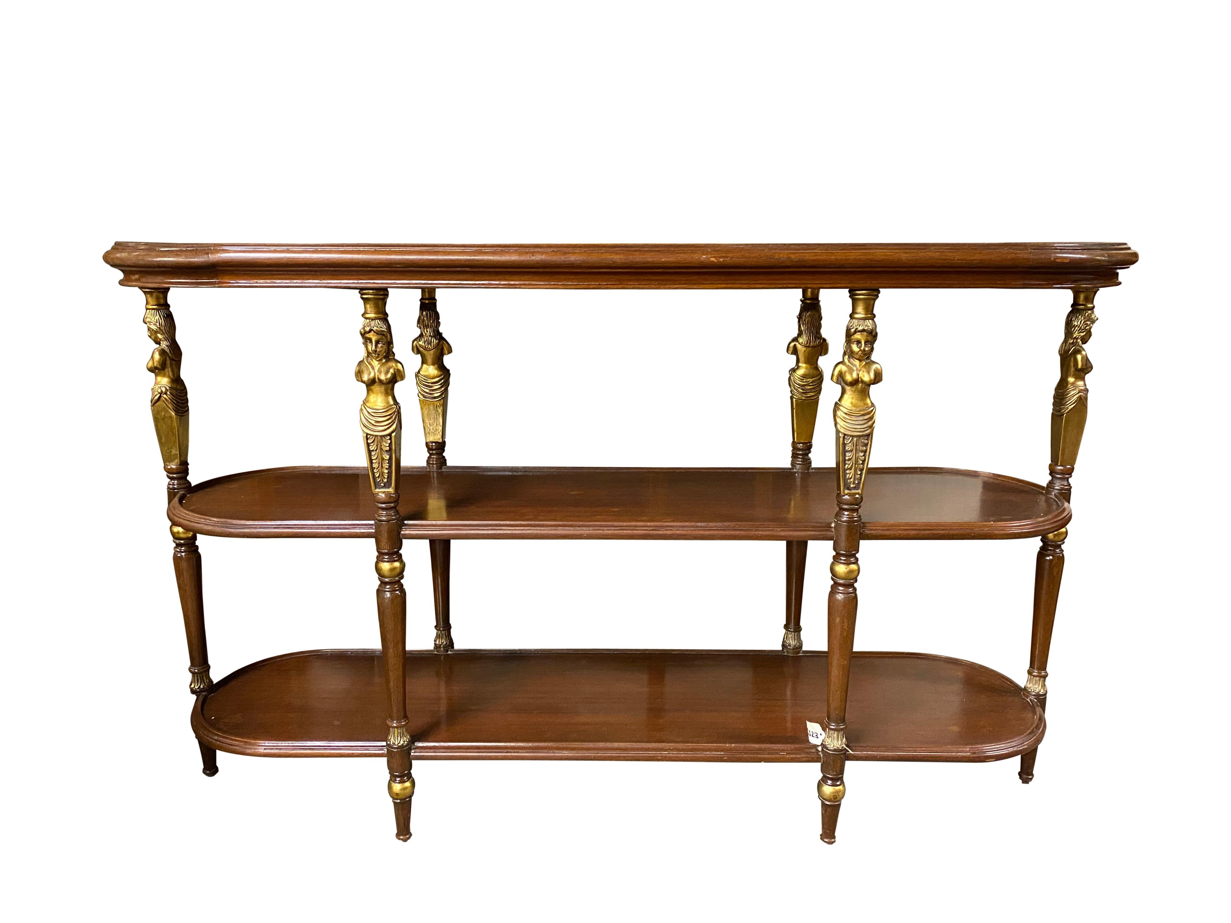 20th Century French Empire Style Open Bookcase/Etagere Tiered Table For Sale 13