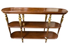 20th Century French Empire Style Open Bookcase/Etagere Tiered Table