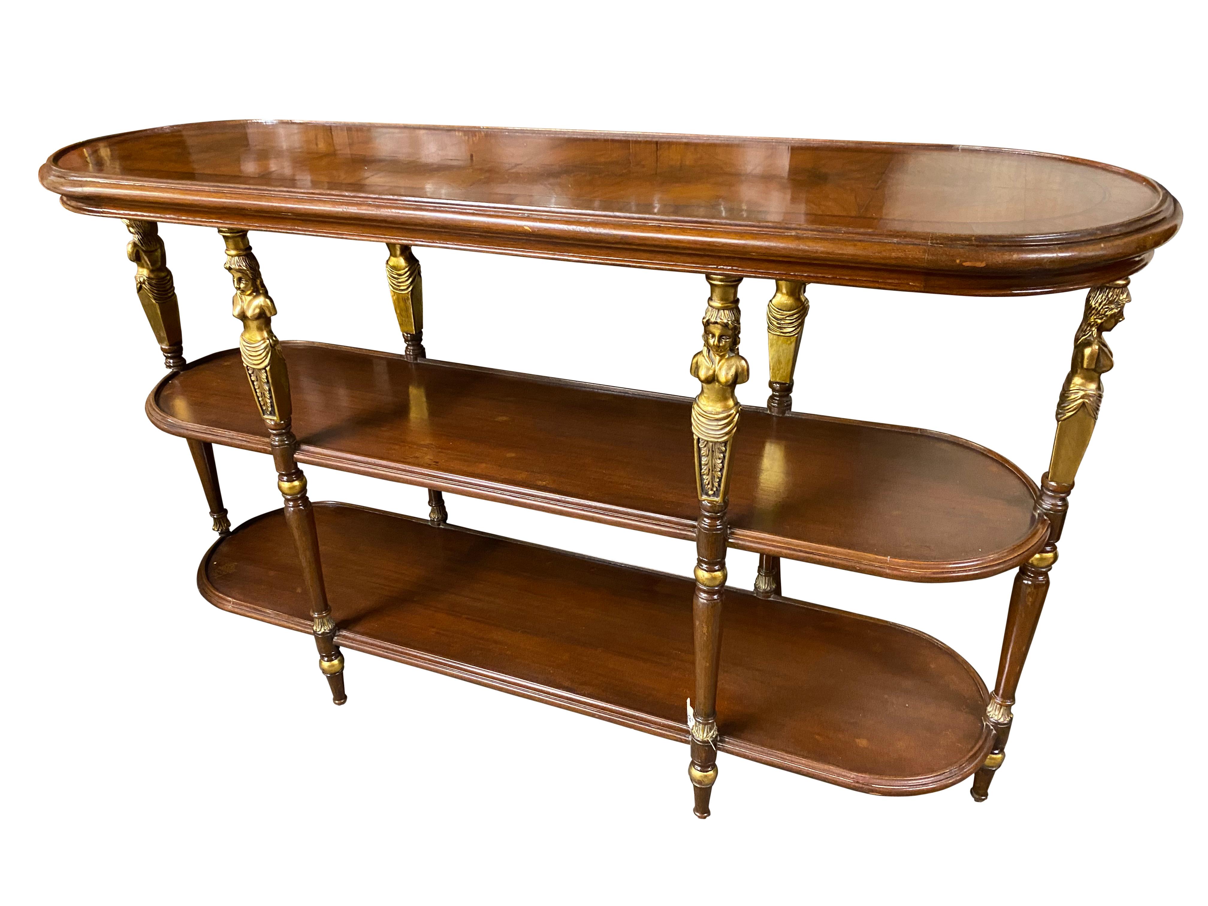 20ième siècle Bibliothèque/table à étages ouverte de style Empire français du XXe siècle en vente