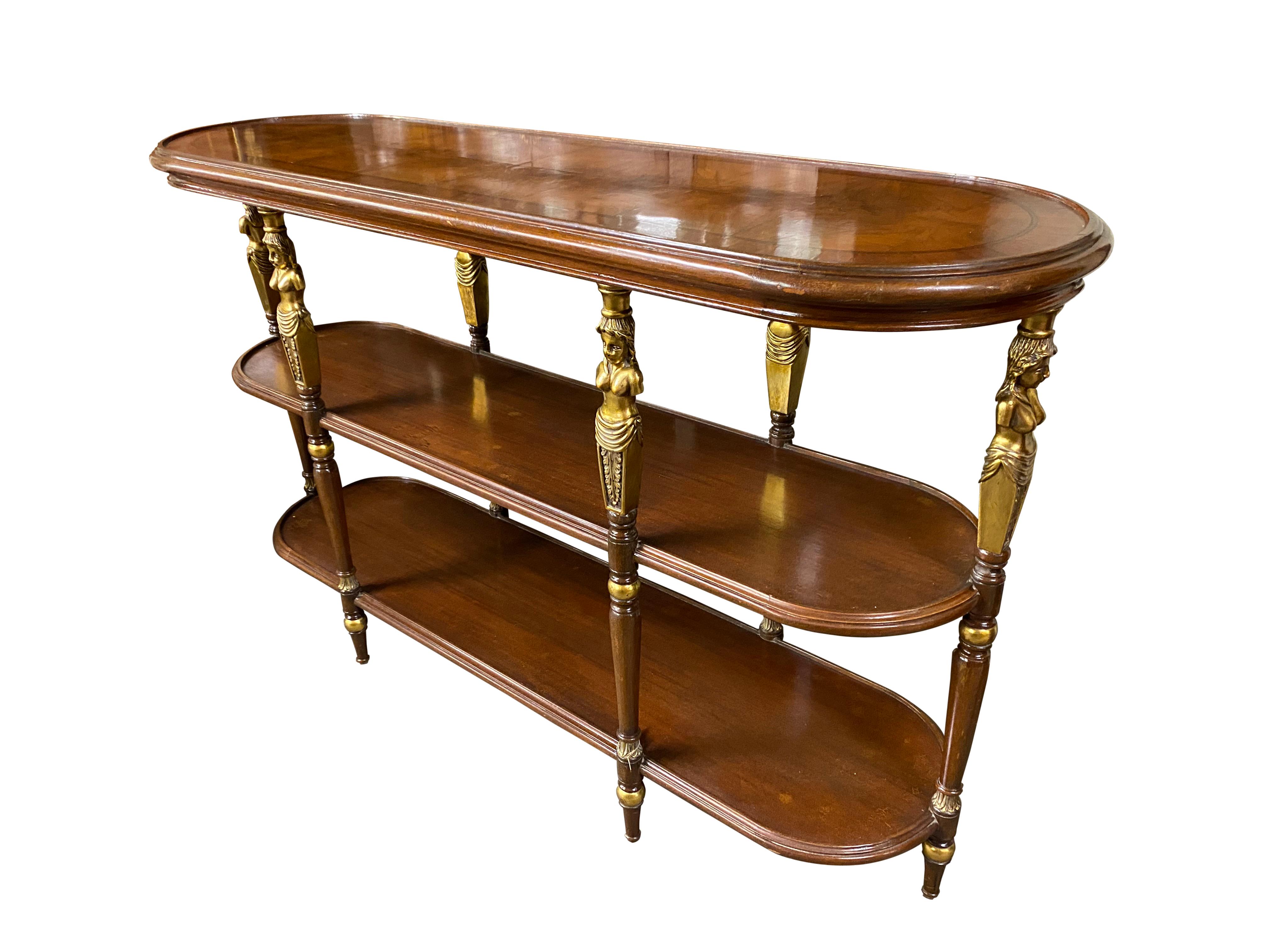 20th Century French Empire Style Open Bookcase/Etagere Tiered Table For Sale 1