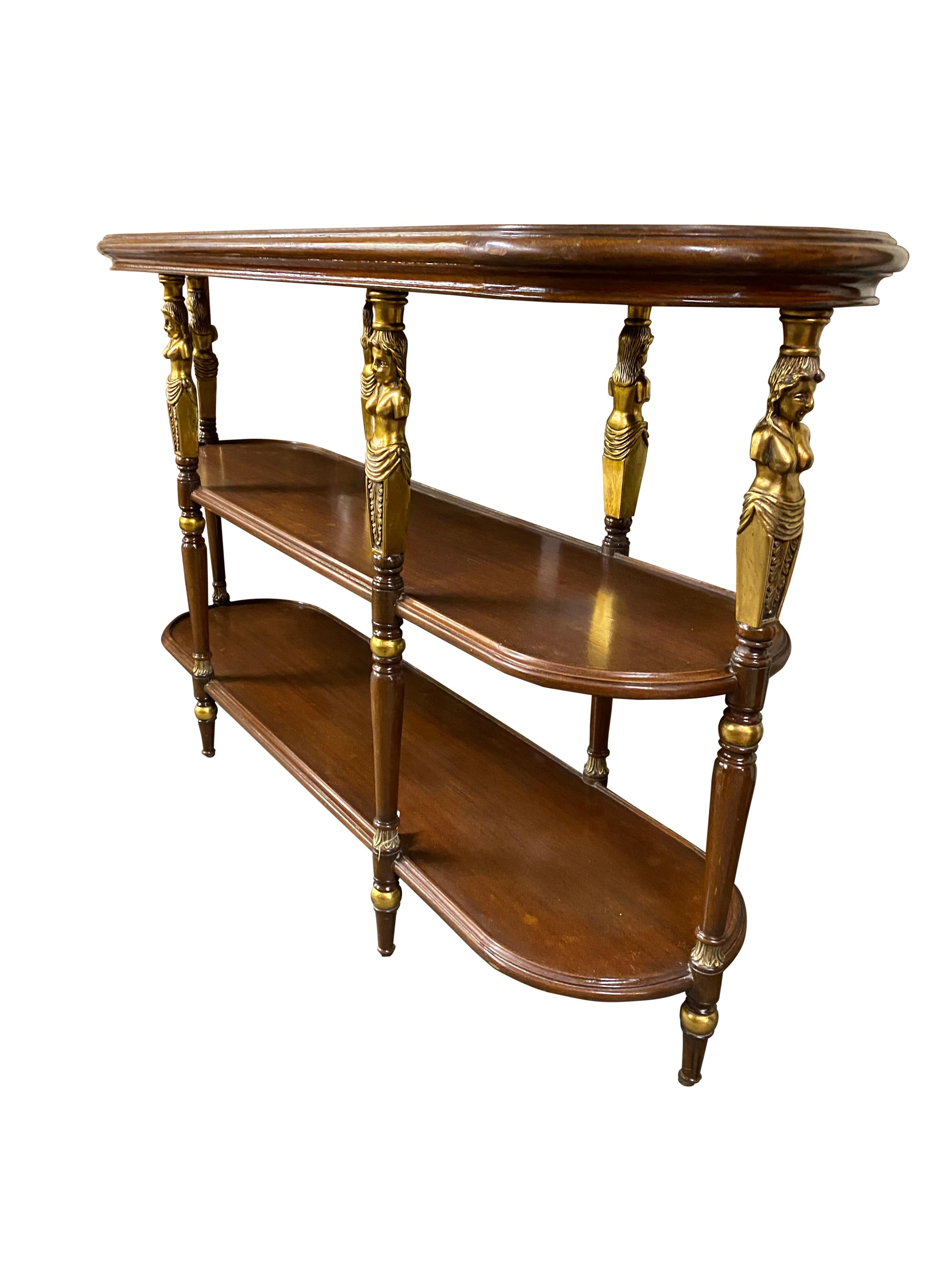 20th Century French Empire Style Open Bookcase/Etagere Tiered Table For Sale 2