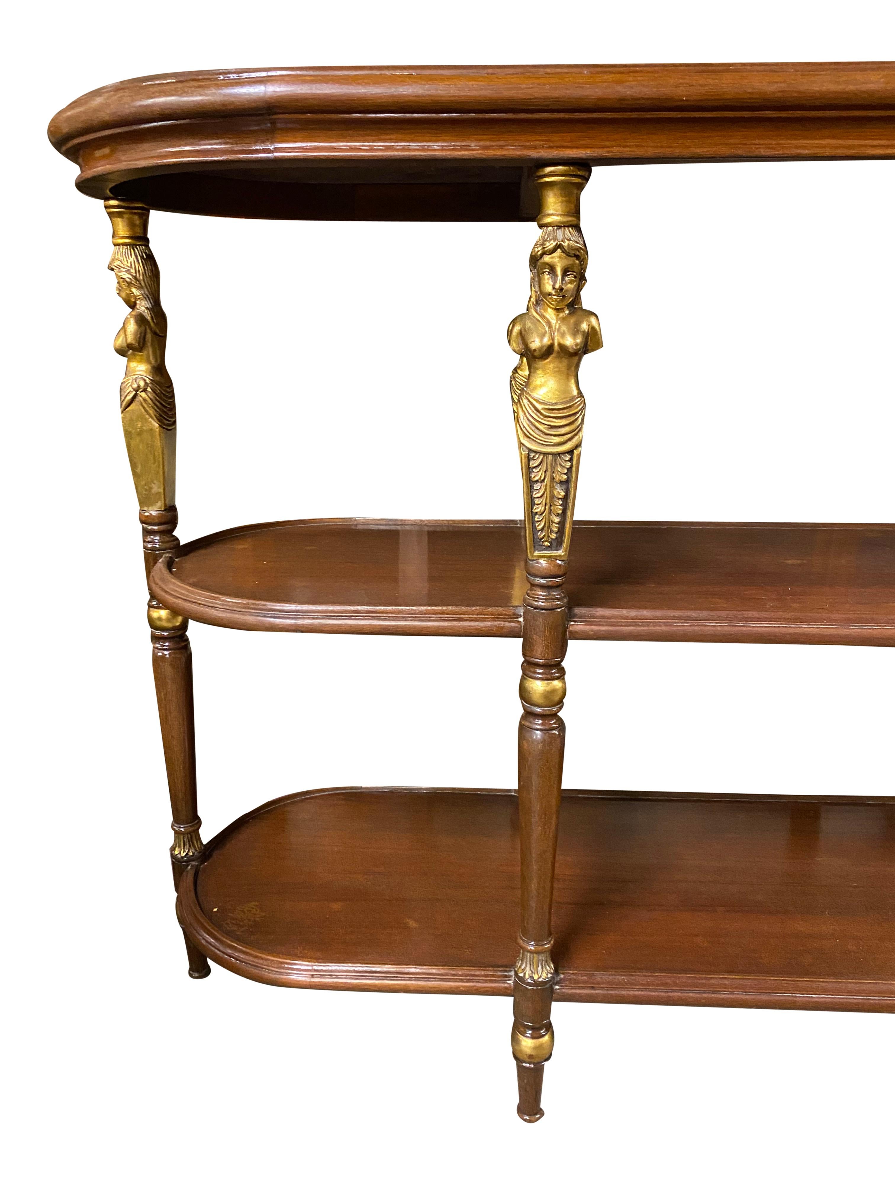 20th Century French Empire Style Open Bookcase/Etagere Tiered Table For Sale 4