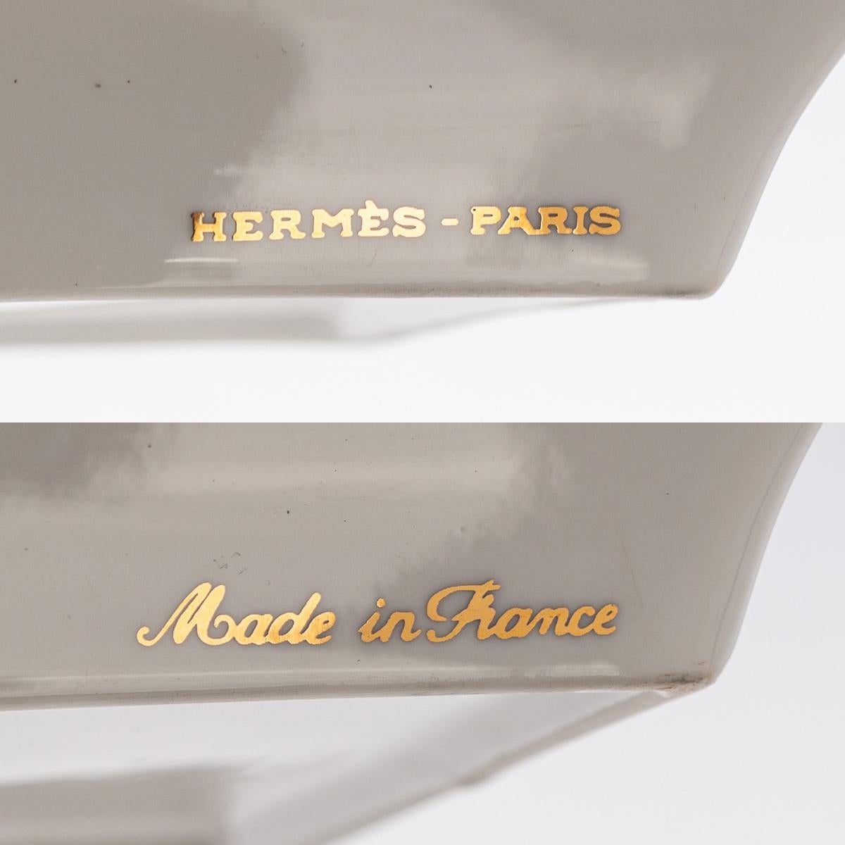 20th Century French Equestrian Theme Ceramic Ash Tray By Hermes 13