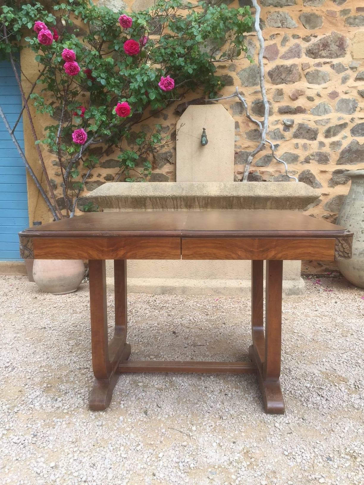 20th Century French Extending Table, 1940s In Good Condition In LEGNY, FR