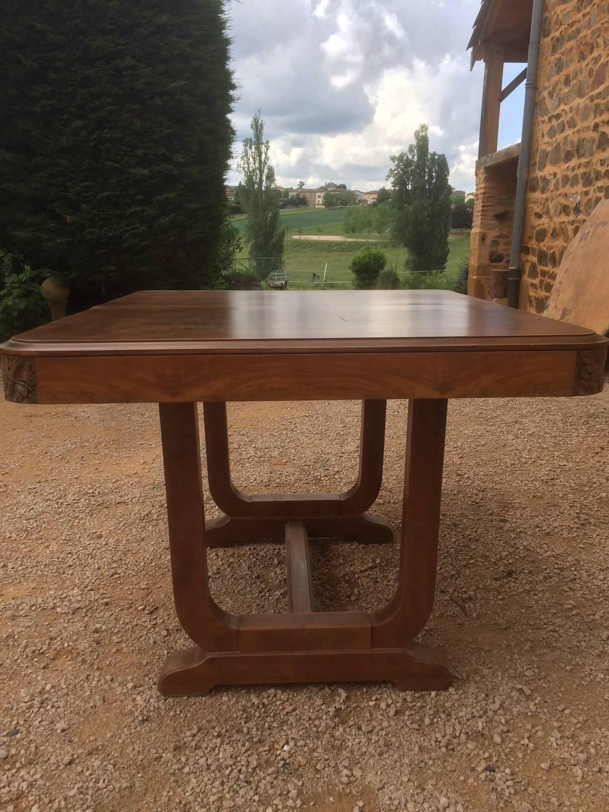 Wood 20th Century French Extending Table, 1940s