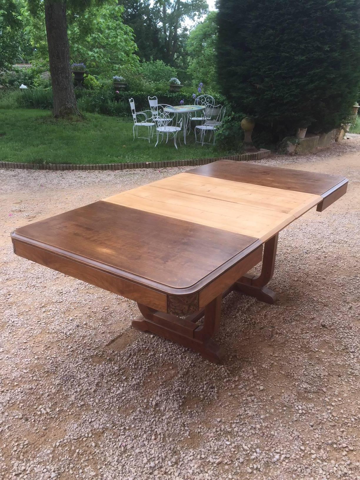 20th Century French Extending Table, 1940s 2