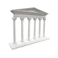 20th Century French Façade of a Roman Temple in Plaster - Vintage Décor