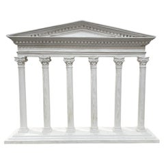 20th Century French Façade of a Roman Temple in Plaster - Vintage Décor