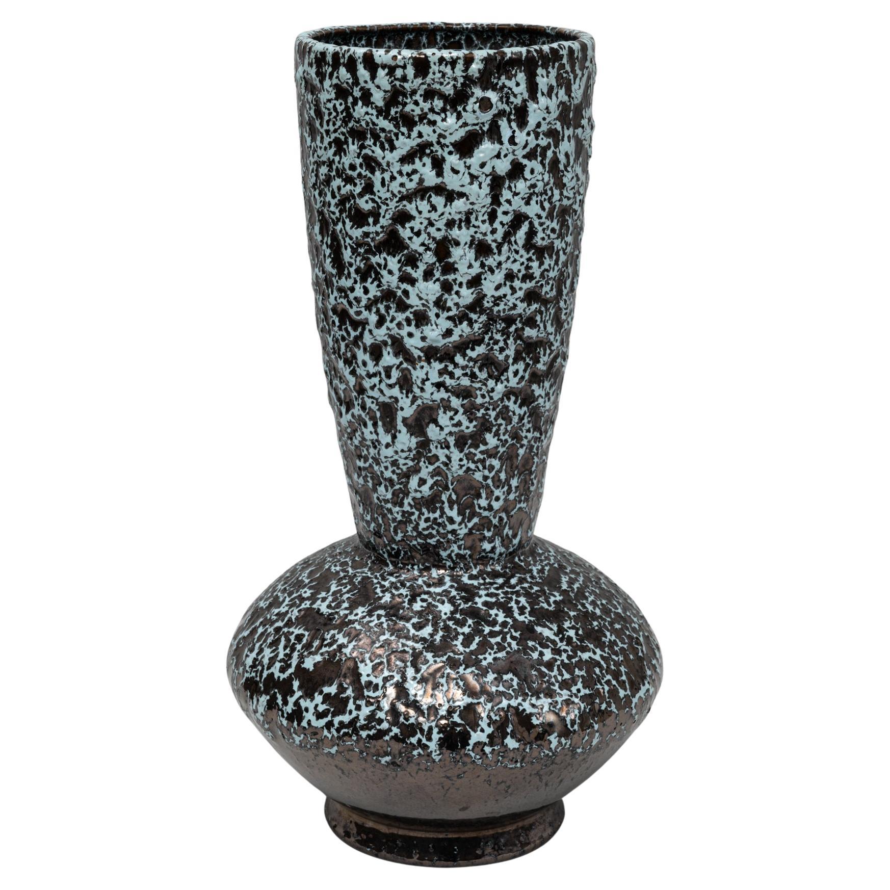 Vaso in ceramica lava grassa francese del XX secolo