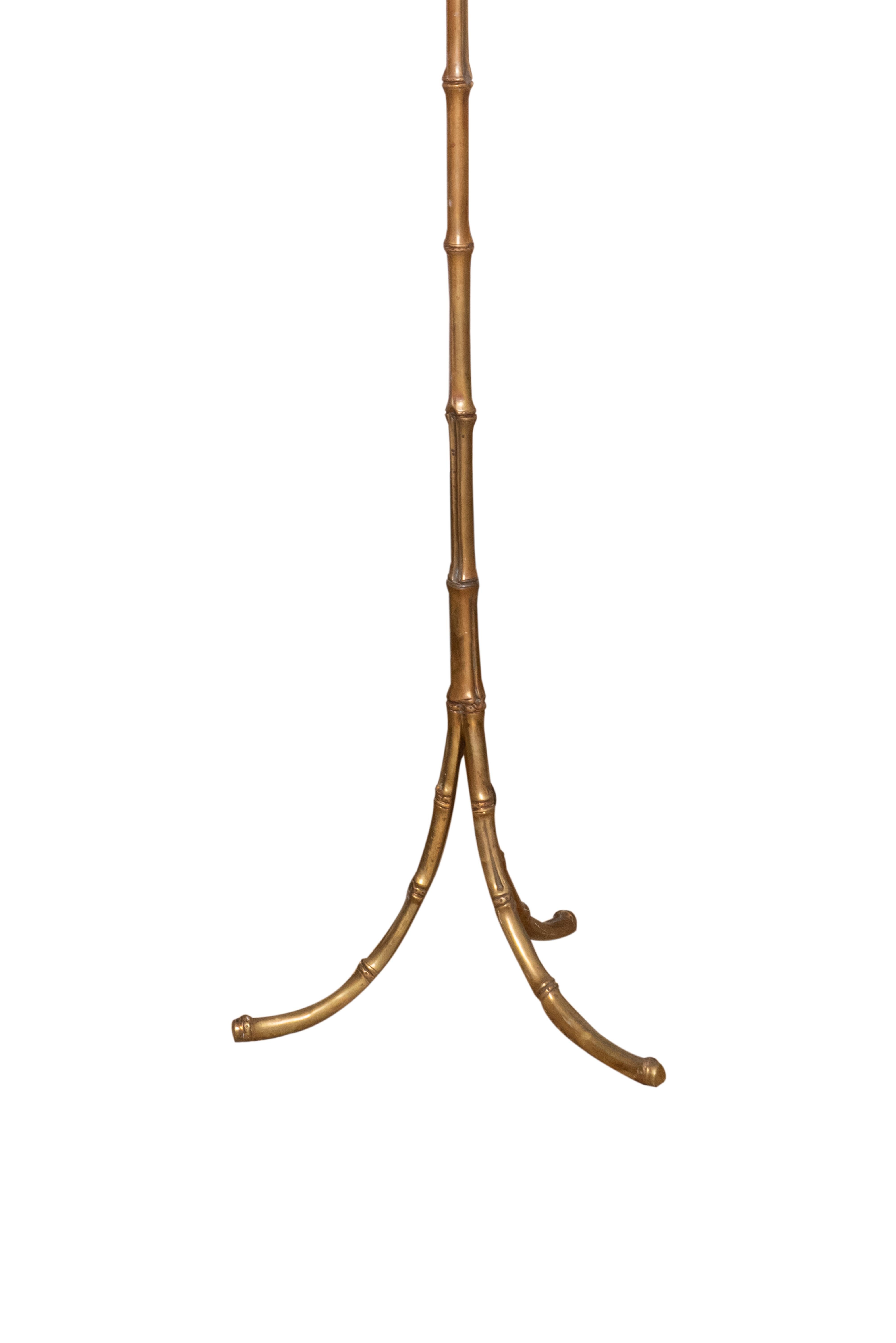 20th Century French Faux Bamboo Bronze 