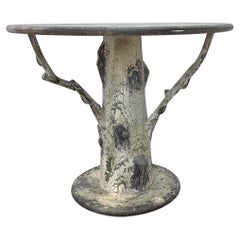 20th Century French Faux Bois Metal Table